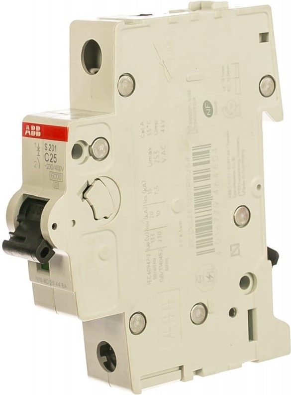 

Выключатель ABB S 201 1P С 25А 6кА 1M [2CDS251001R0254], Выключатель ABB S 201 1P С 25А 6кА 1M 2CDS251001R0254