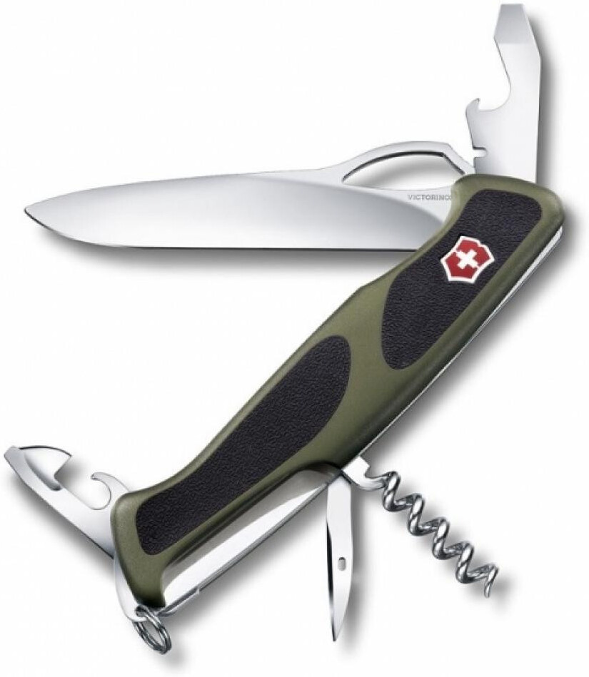 

Туристический нож Victorinox RangerGrip 61 11 функций карт. коробка зеленый/черный [0.9553.MC4], Туристический нож Victorinox RangerGrip 61 11 функций карт. коробка 0.9553.MC4 зеленый/черный