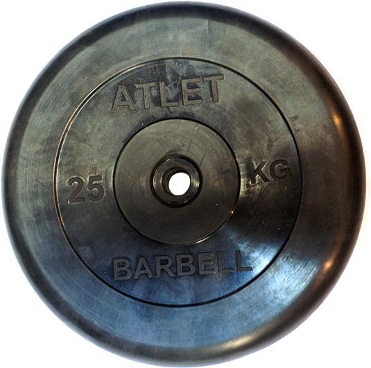 

Диск для штанги MB Barbell d31 мм 25 кг черный, d31мм 25кг