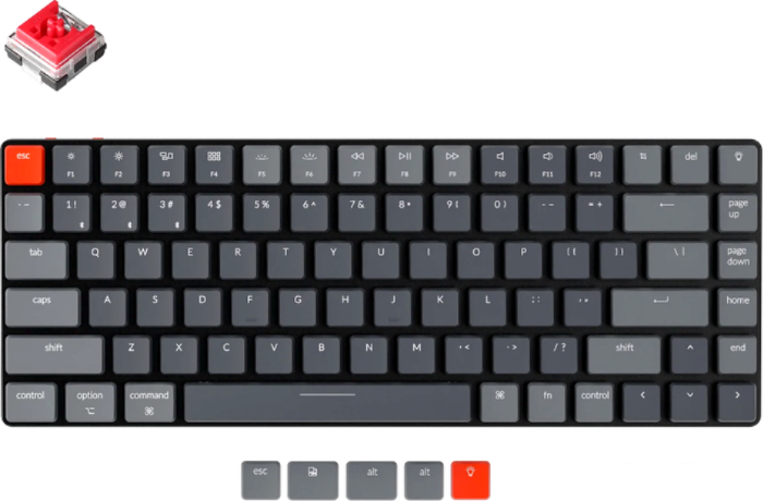 

Беспроводная клавиатура Keychron K3 Grey (RGB, Hot-Swap, Keychron Optical Red Switch)
