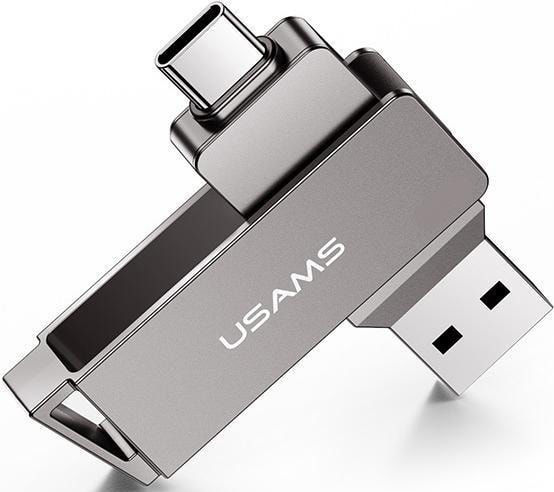 

Usb flash Usams 256Gb USB3.0+Type-C US-ZB202 Rotatable High Speed серый [ZB202UP01], USB Flash Usams Type-C+USB3.0 Rotatable High Speed Flash Drive 256GB (ZB202UP01)