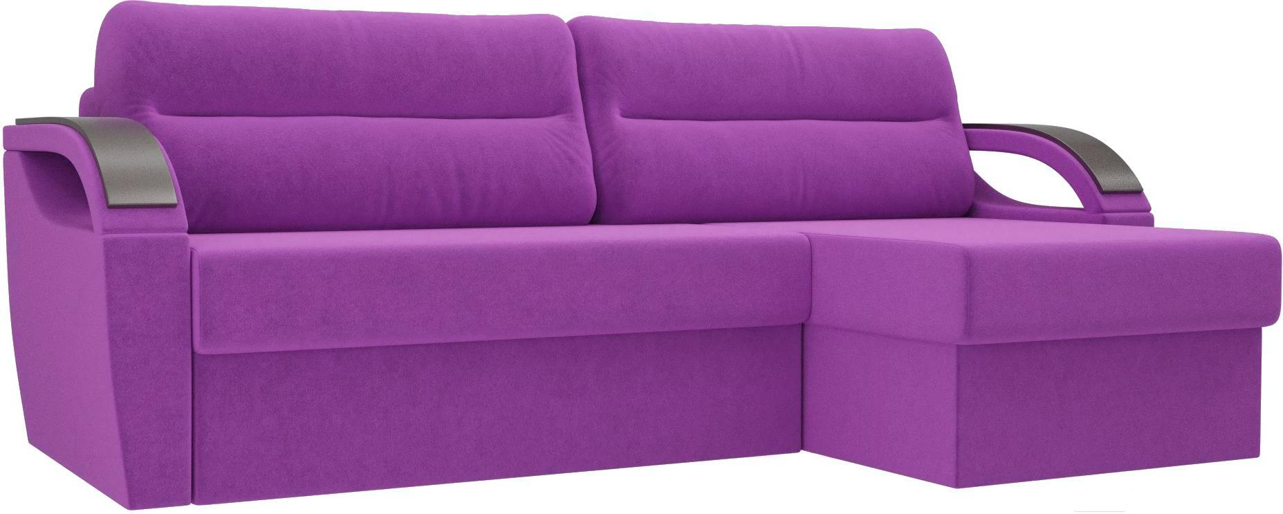 

Угловой диван Лига Диванов Форсайт правый микровельвет фиолетовый [100785], Угловой диван Лига Диванов Форсайт угол правый микровельвет 100785 фиолетовый