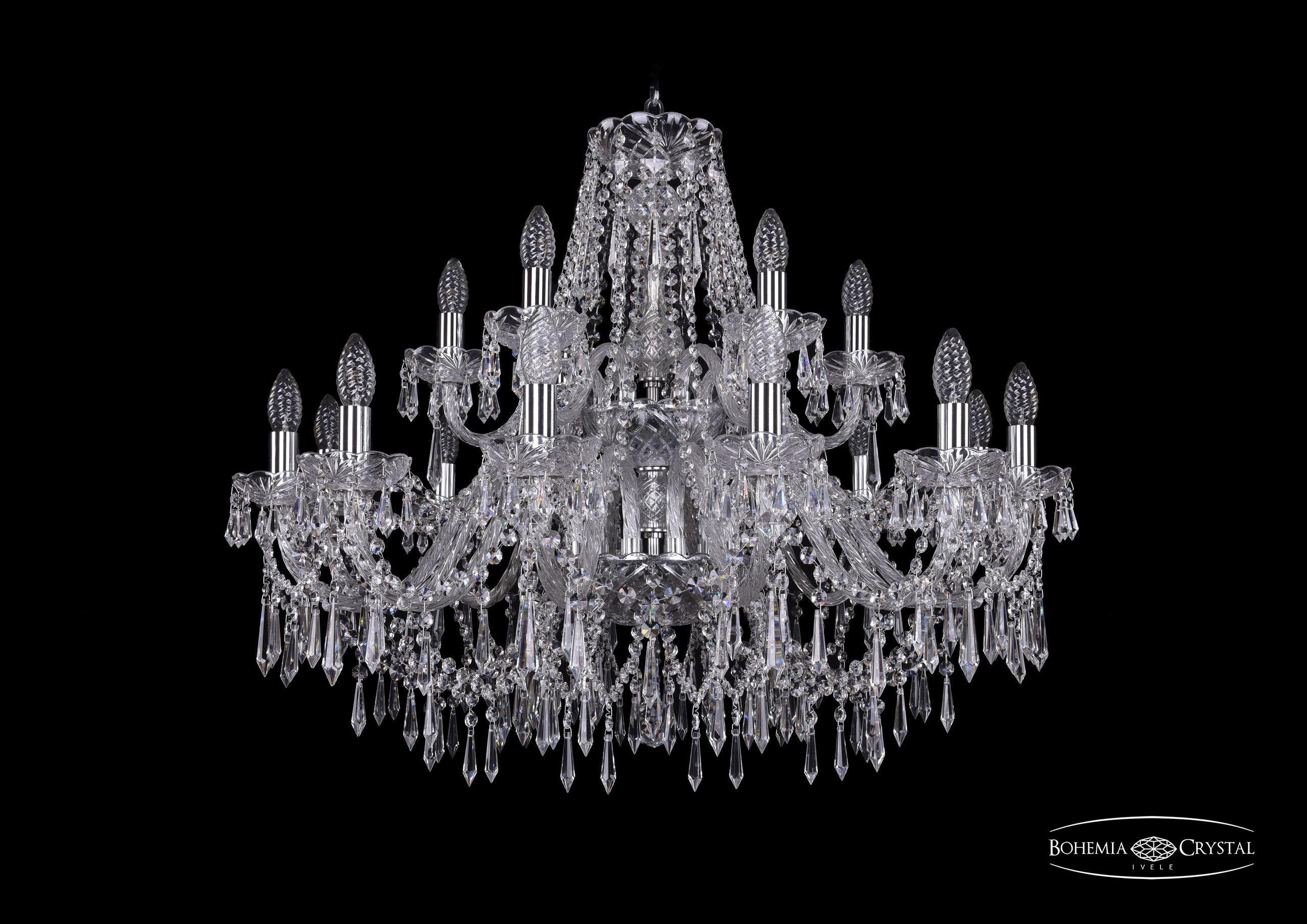 

Подвесная люстра Bohemia Ivele Crystal 1403/12+6/300/2d/Ni