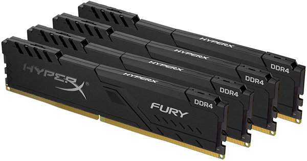 

Оперативная память Kingston HyperX Fury DDR 4 DIMM 64Gb PC25600 Black [HX432C16FB3K4/64], HyperX Fury DDR 4 DIMM 64Gb PC25600