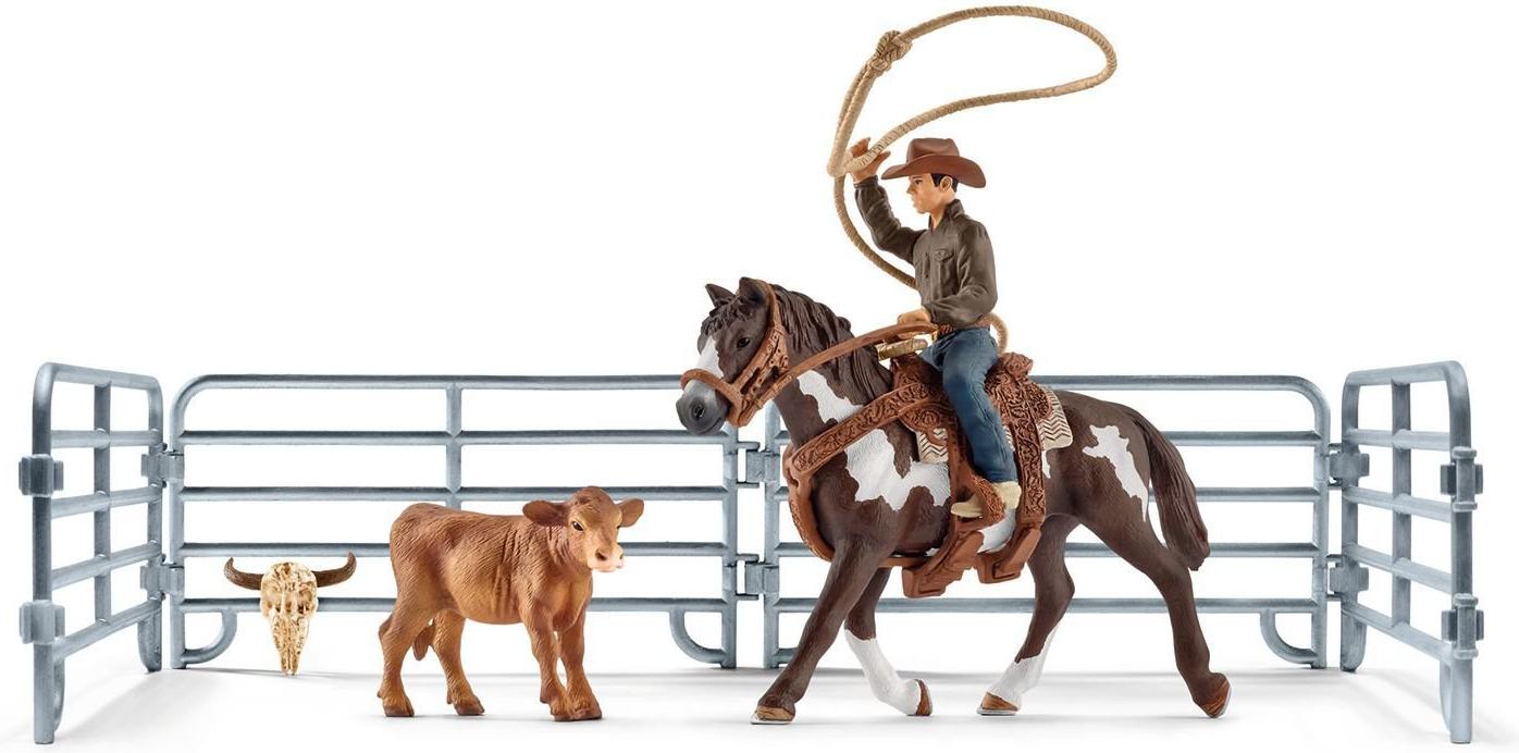 

Игрушка Schleich Учимся бросать лассо с ковбоем и аксессуарами [41418], Учимся бросать лассо с ковбоем и аксессуарами