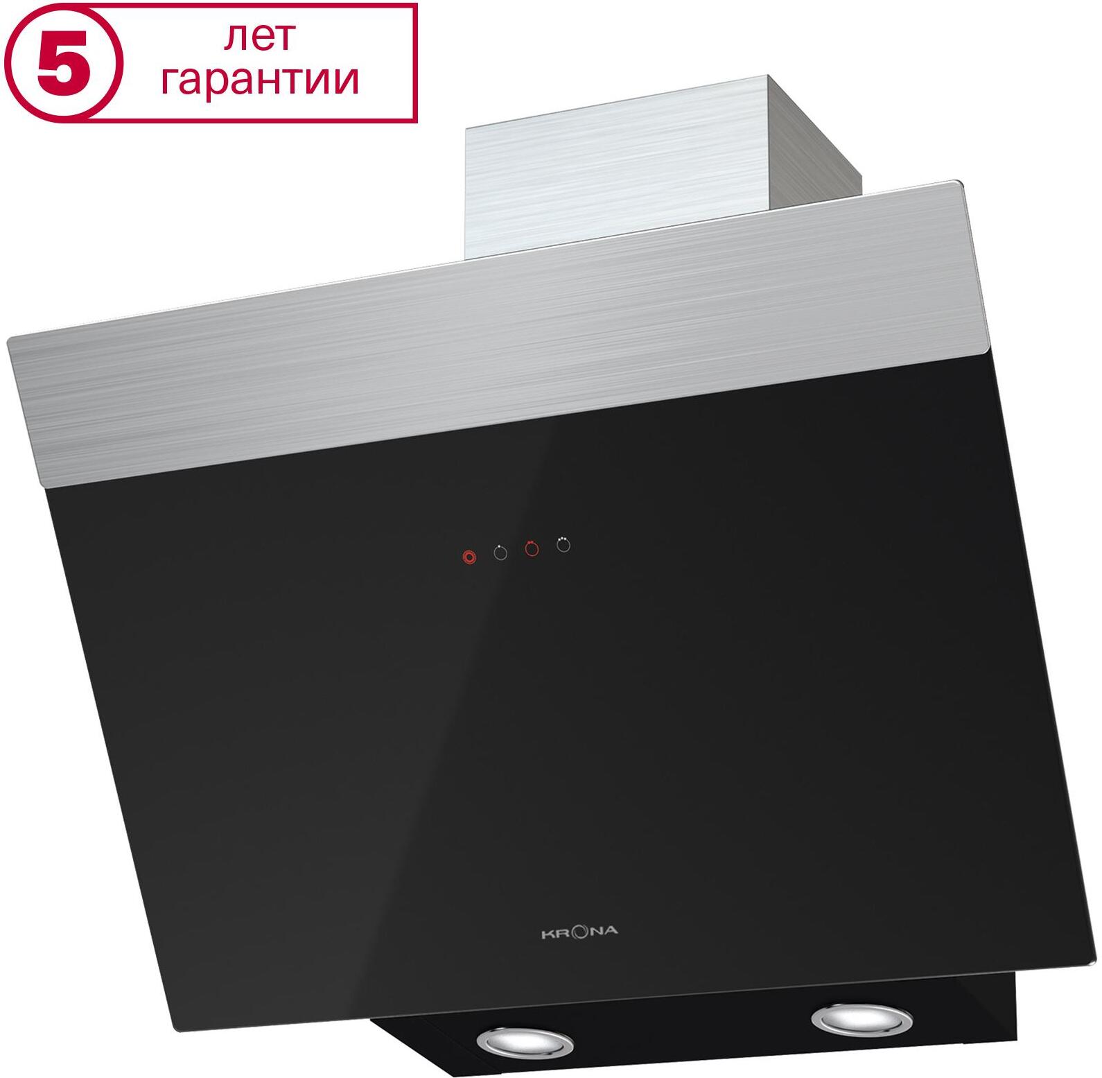 

Кухонная вытяжка Krona Kristen 600 black/inox S, Кухонная вытяжка Krona Kristen 600 S Black/Inox