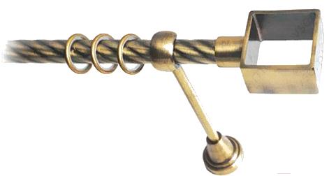 

Карниз Lm Decor Куб 177 1р витой 2м антик, Куб 177 1р витой 16мм 2.0м