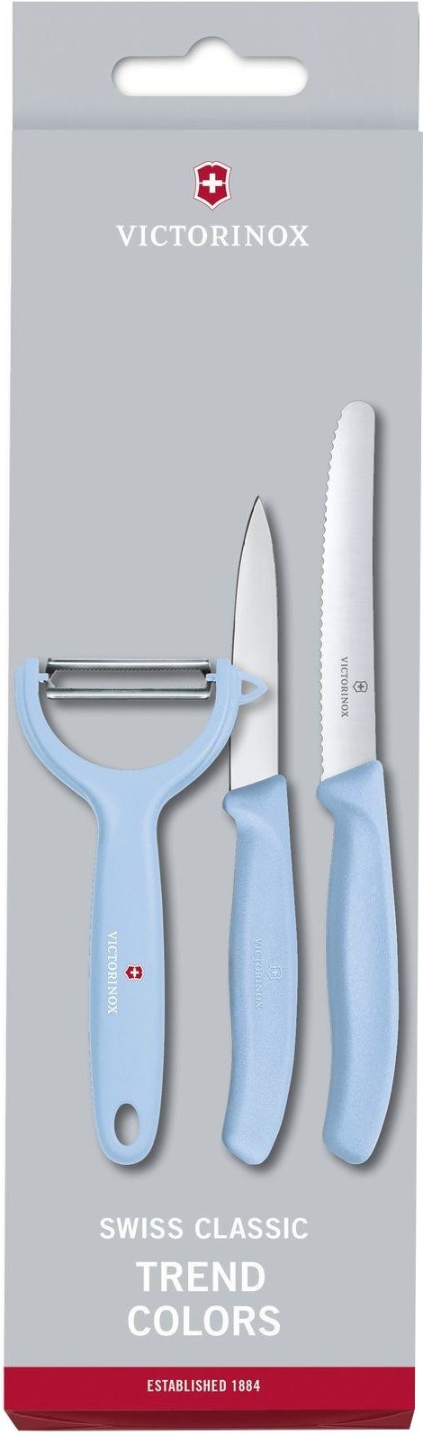

Кухонный нож Victorinox Swiss Classic 2шт + овощечистка голубой [6.7116.33L22], Набор ножей Victorinox Swiss Classic 6.7116.33L22