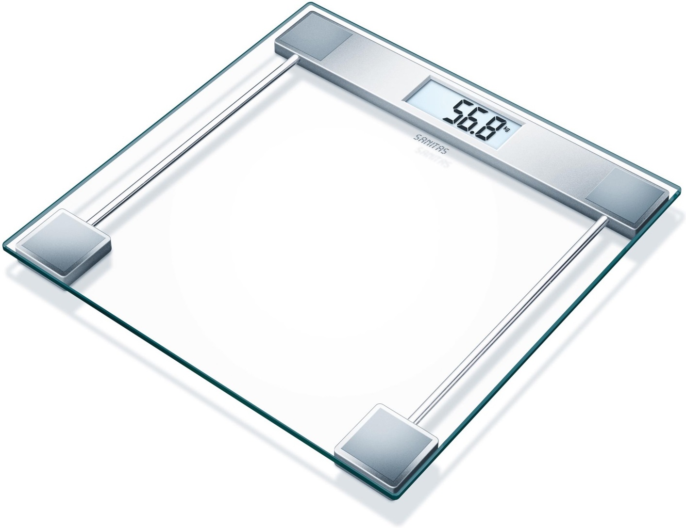 

Напольные весы Sanitas SGS06 белый/серебристый [755.19], Напольные весы Sanitas SGS06 755.19 белый/серебристый