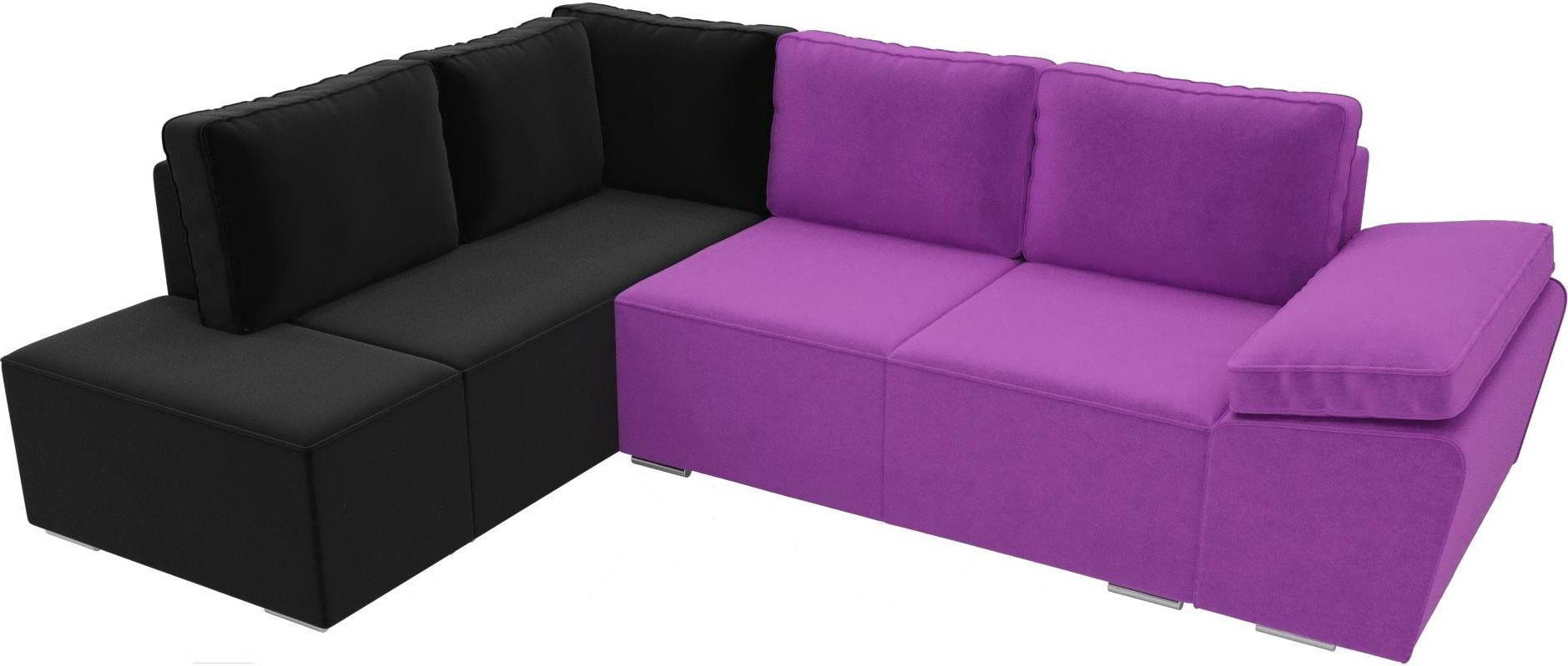 

Комплект мягкой мебели Лига Диванов Хавьер левый 101257 микровельвет фиолетовый/черный, Комплект мягкой мебели Лига Диванов Хавьер 101257 левый микровельвет фиолетовый/черный