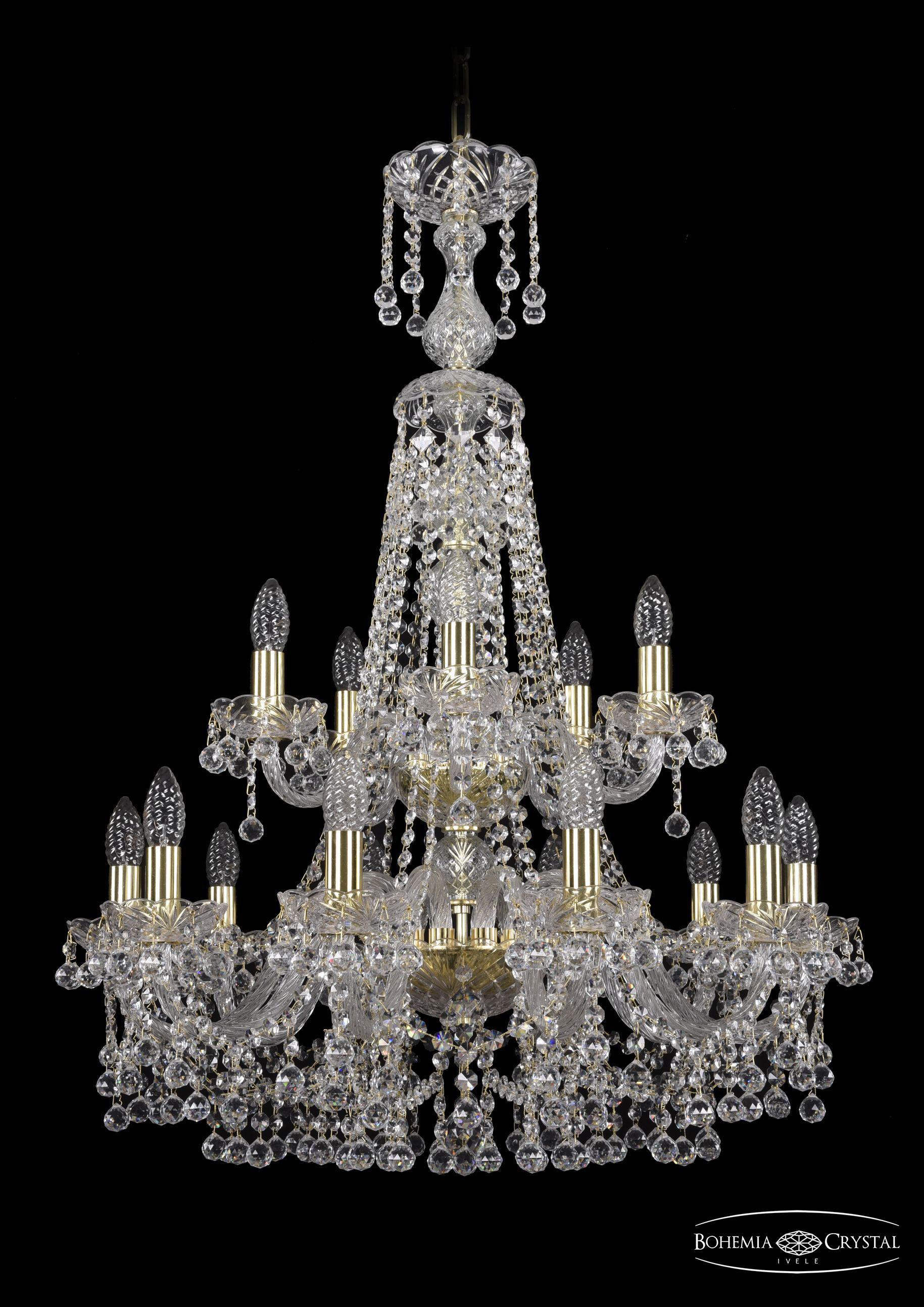

Подвесная люстра Bohemia Ivele Crystal 1409/10+5/240/XL-91/2d/G