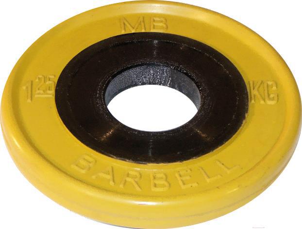

Диск для штанги MB Barbell d51мм 1.25кг желтый, d51мм 1.25кг