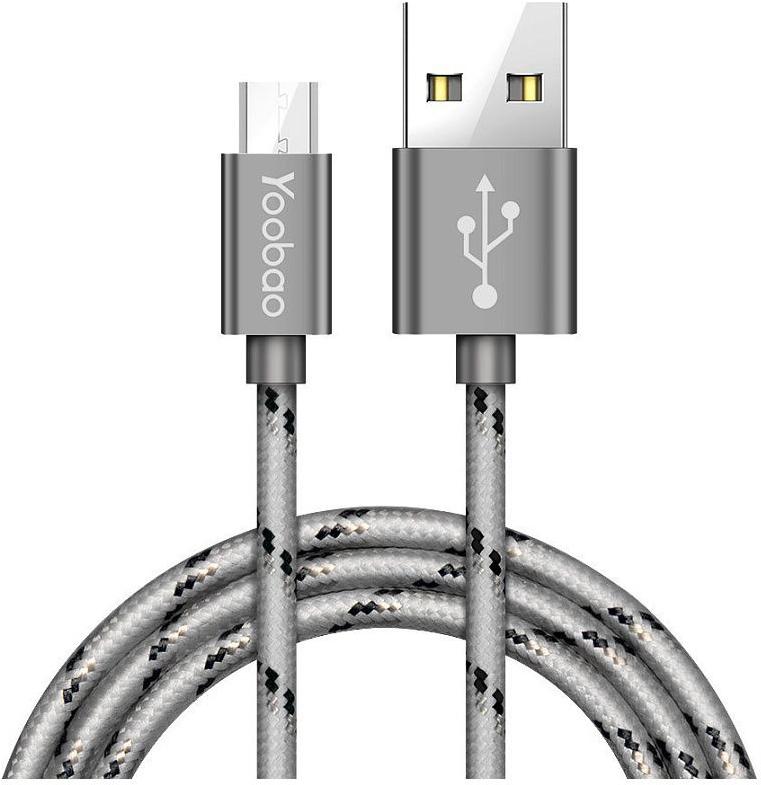 

Кабель, адаптер, разветвитель Yoobao Micro USB YB-423 серый, Yoobao Micro USB YB-423 серый