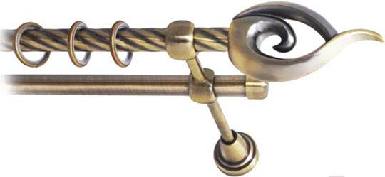 

Карниз Lm Decor Наутилус 012 2р витой 2.8м антик, Наутилус 012 2р витой 16мм 2.8м