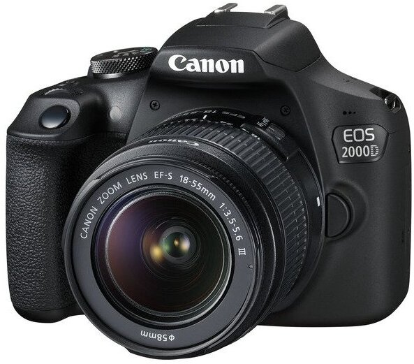 

Фотоаппарат Canon EOS 2000D Kit EF-S 18-55 mm f/3.5-5.6 IS II Black, Фотоаппарат Canon EOS 2000D Kit EF-S 18-55 mm f/3.5-5.6 III Black