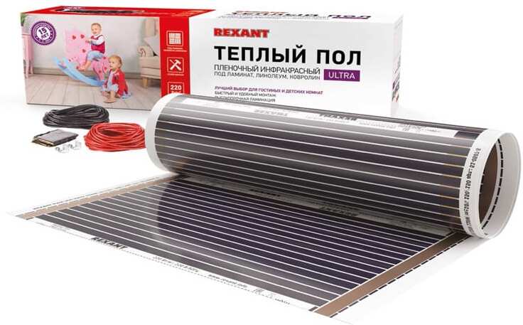 

Теплый пол Rexant RXM 220 [51-0505-4], Инфракрасная пленка Rexant Ultra RXM (220 3 кв.м. 660 Вт)