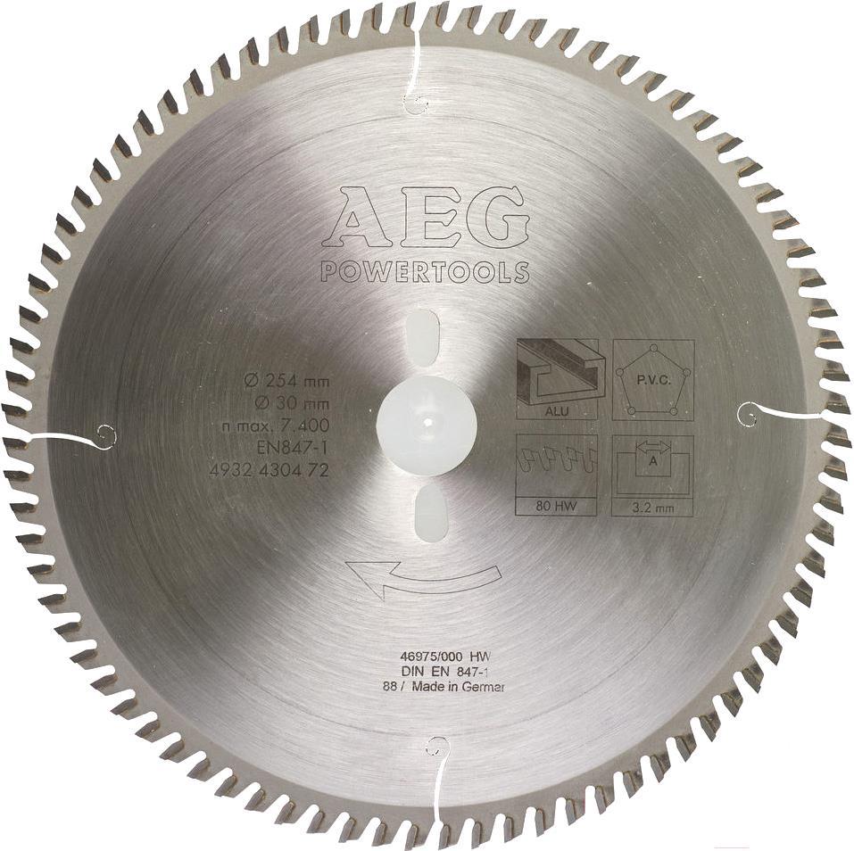 

Диск пильный AEG Powertools 4932430472, Диск по аллюминию 254x30x80Z