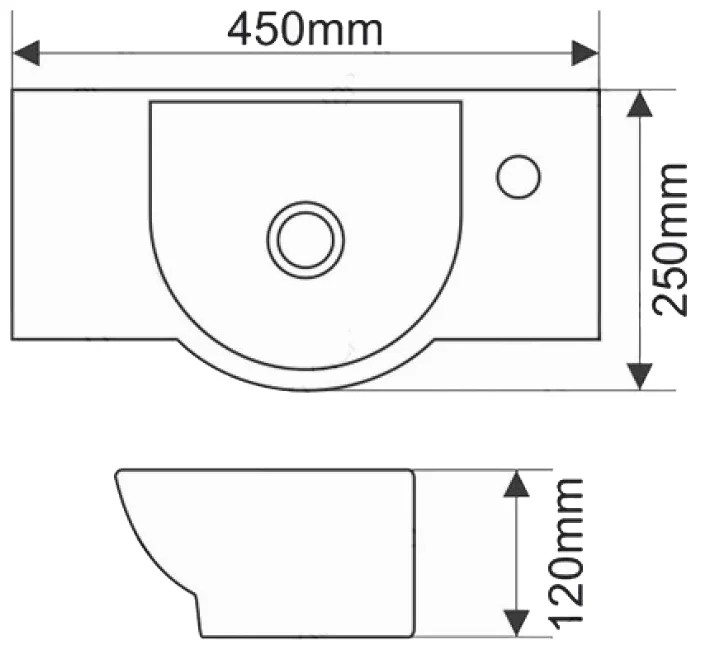 

Умывальник Melana MLN-T4523B, MLN-T4523B