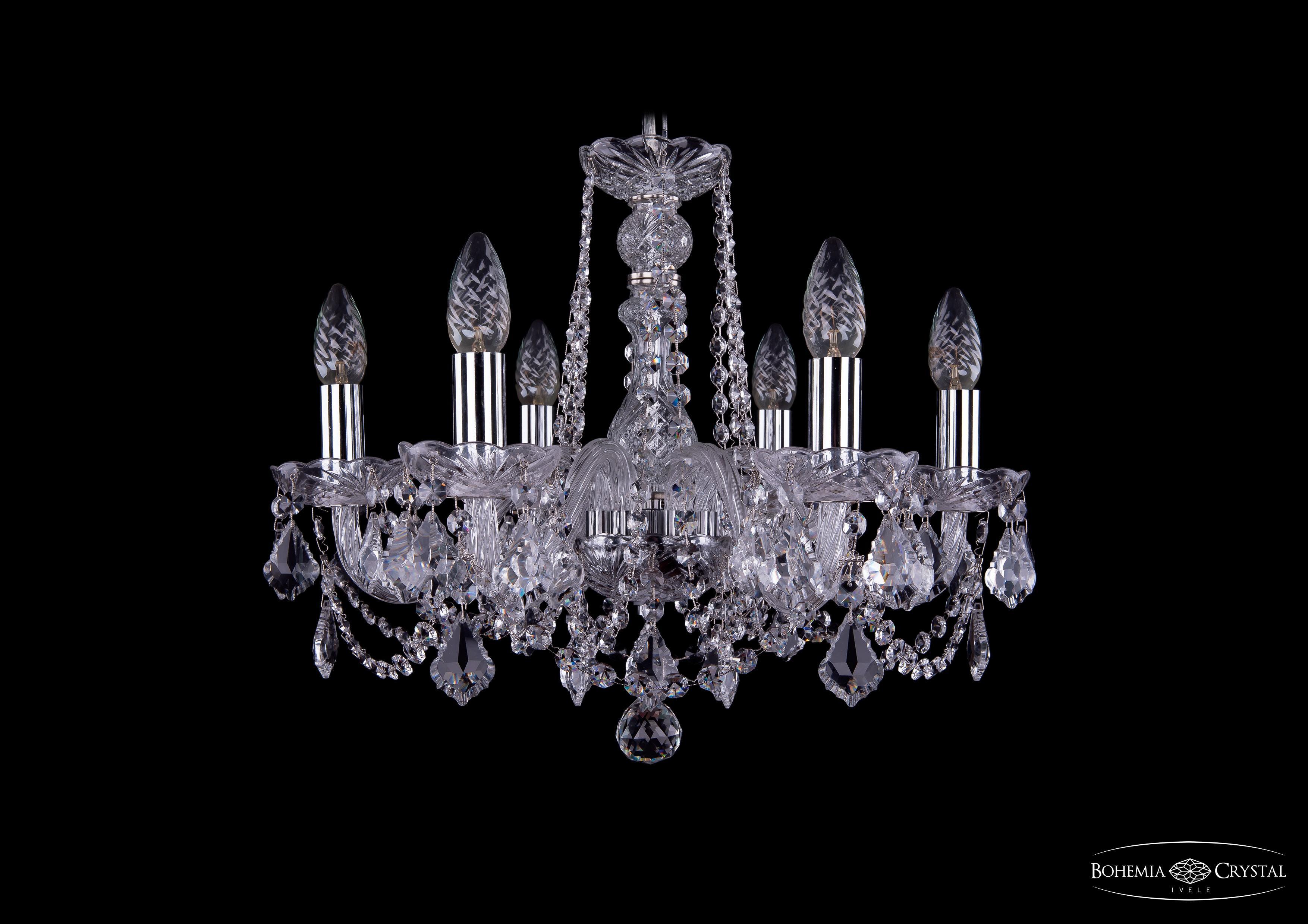 

Подвесная люстра Bohemia Ivele Crystal 1402/6/160/Ni/Leafs
