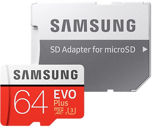 

Карта памяти Samsung EVO+ microSDXC 64GB + адаптер [MB-MC64GA], EVO+ microSDXC 64GB + адаптер