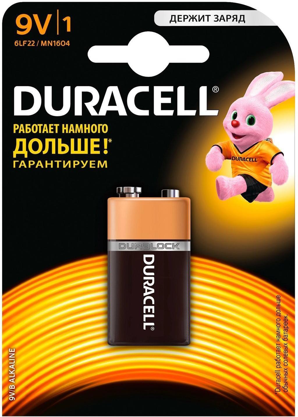 

Батарейки DURACELL 9V, Батарейка DURACELL 9V