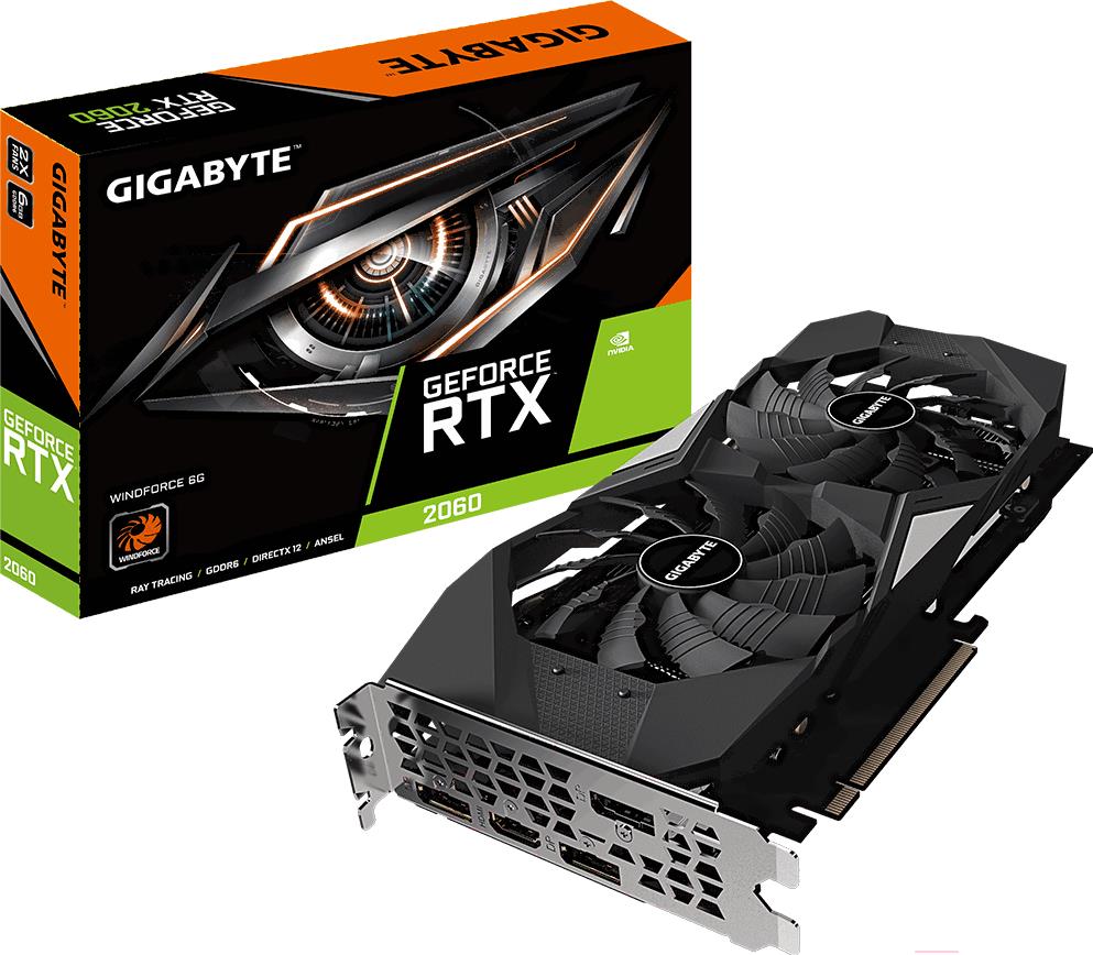 

Видеокарта Gigabyte GeForce RTX 2060 OC 6GB GDDR6 [GV-N2060WF2-6GD], GeForce RTX 2060 OC 6GB GDDR6