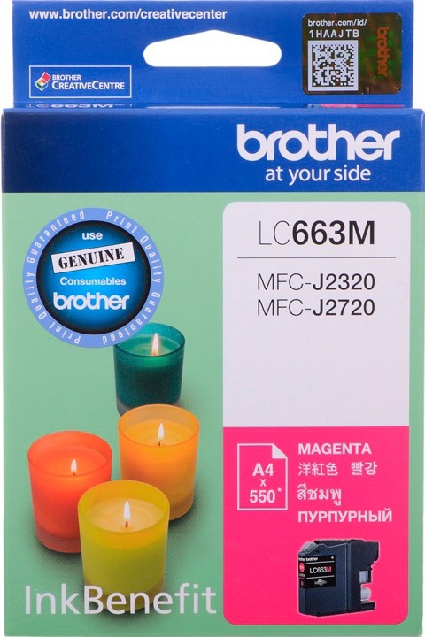 

Картридж Brother LC663M для MFC-J2320 MFC-J2720 пурпурный, Картридж Brother LC663M