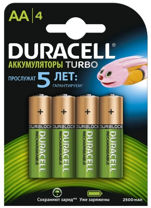 

Аккумуляторная батарейка DURACELL HR6-4BL 2400mAh [B0014863], Аккумуляторная батарейка DURACELL HR6-4BL 2400mAh B0014863