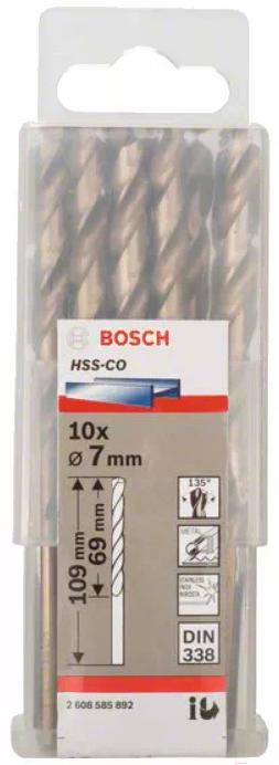 

Сверло универсальное Bosch 7мм 2608585892, Сверло Bosch HSS-CO Standard 7.0 мм по металлу (-10-) 2.608.585.892