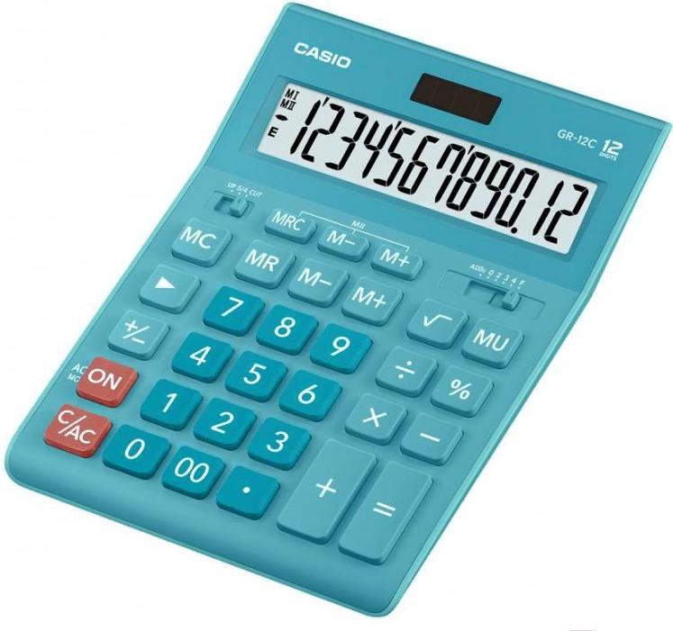 

Калькулятор Casio GR-12C-LB голубой [GR-12C-LB-W-EP], Калькулятор Casio GR-12C-LB GR-12C-LB-W-EP голубой