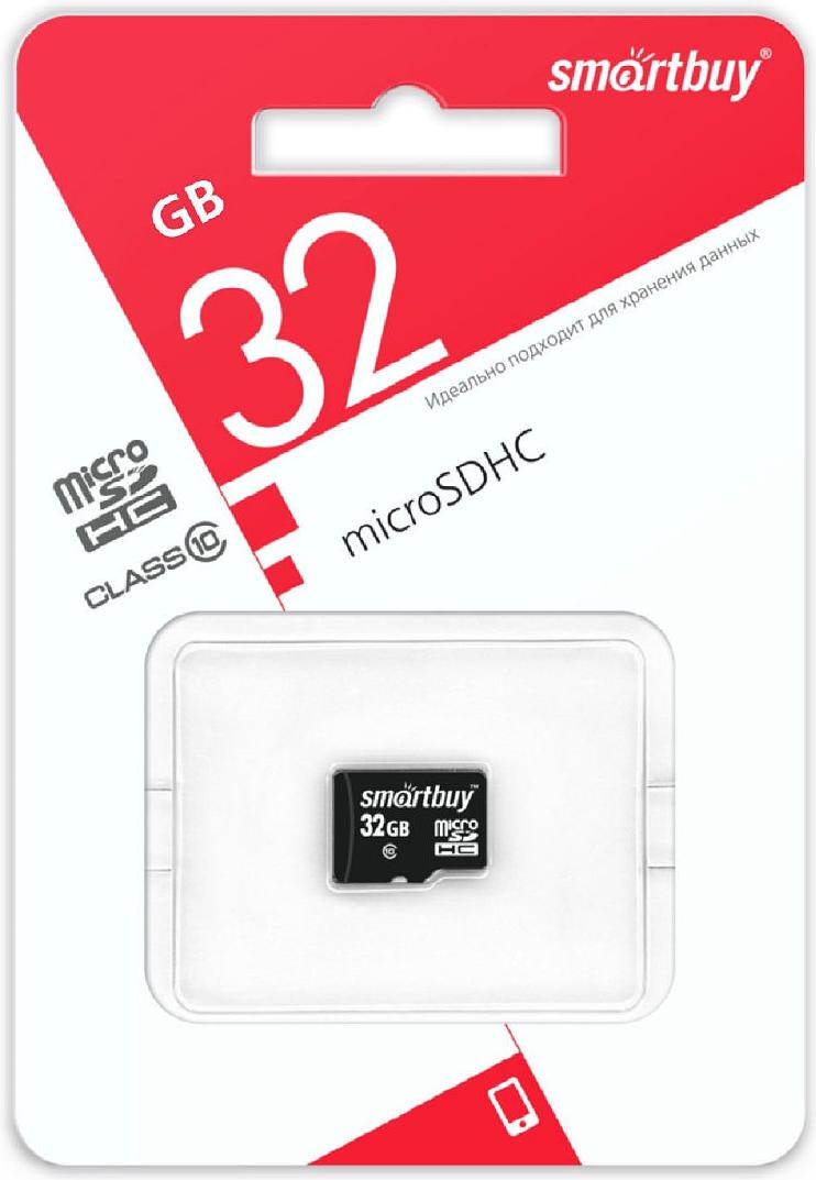 

Карта памяти SmartBuy Micro SDHC 32GB Class 10 без адаптера LE [SB32GBSDCL10-00LE], Micro SDHC 32GB Class 10 без адаптера LE