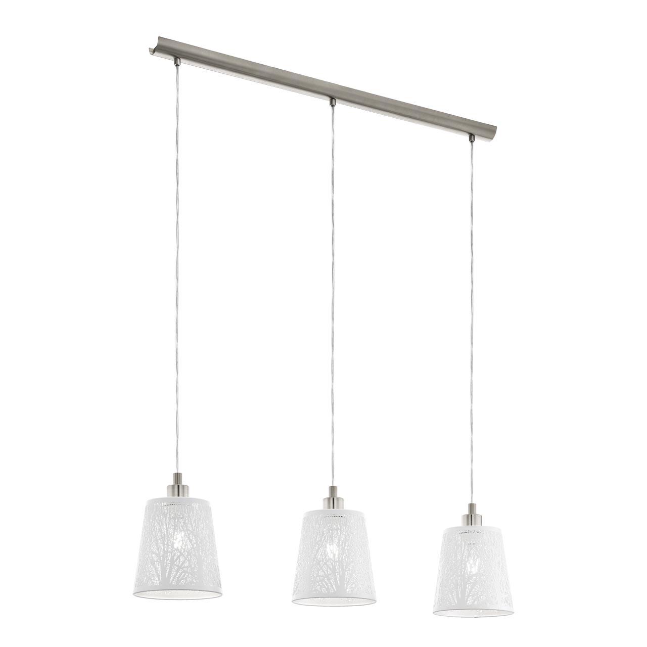 

Потолочный подвесной светильник EGLO Подвес HAMBLETON, 3x60W (E27), L875, H1100, сталь, никель матовый/сталь, белый [49614], Подвес HAMBLETON, 3x60W (E27), L875, H1100, сталь, никель матовый/сталь, белый