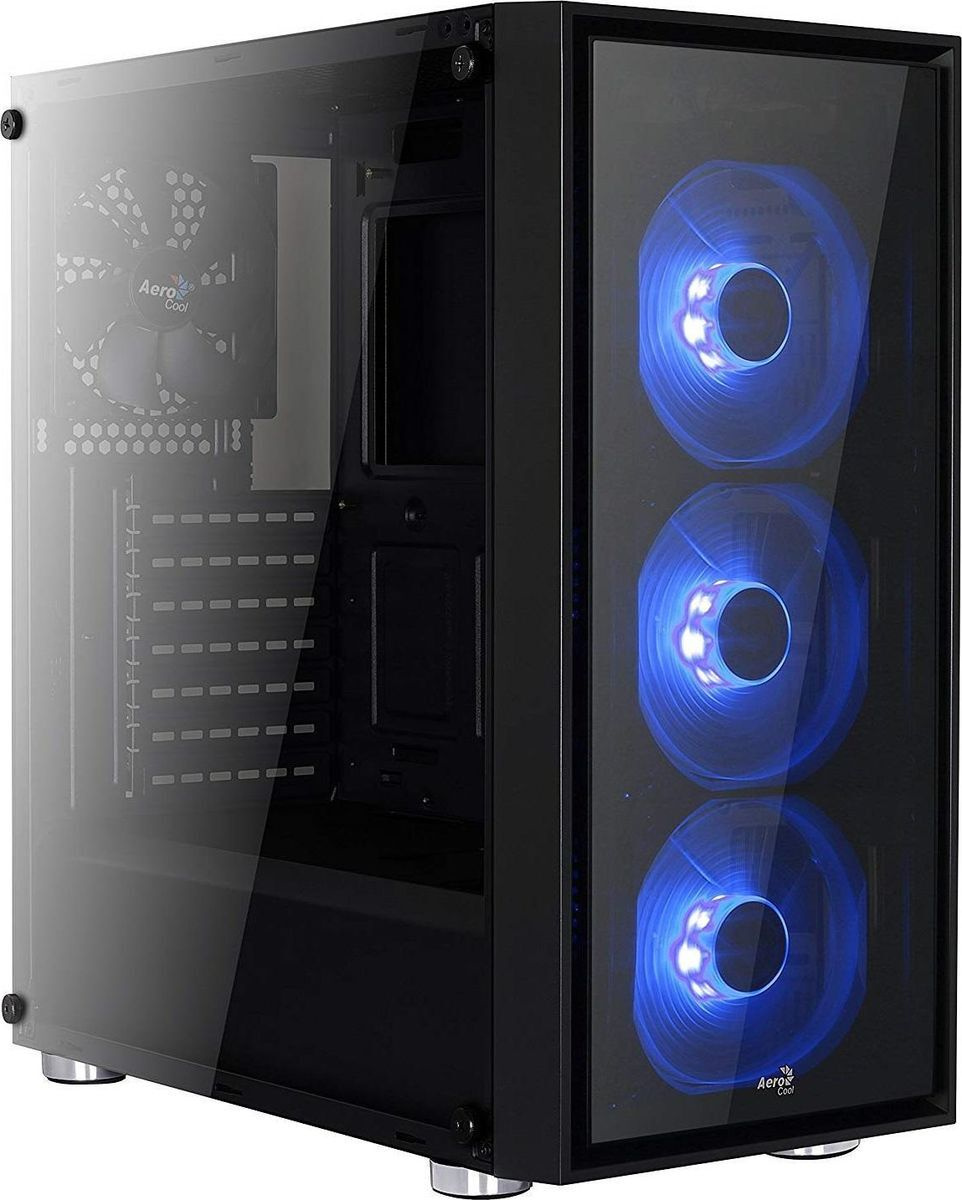 

Корпус для компьютера AeroCool Quartz без БП Black/Blue [4713105968941], Корпус для компьютера AeroCool Quartz без БП 4713105968941 Black/Blue