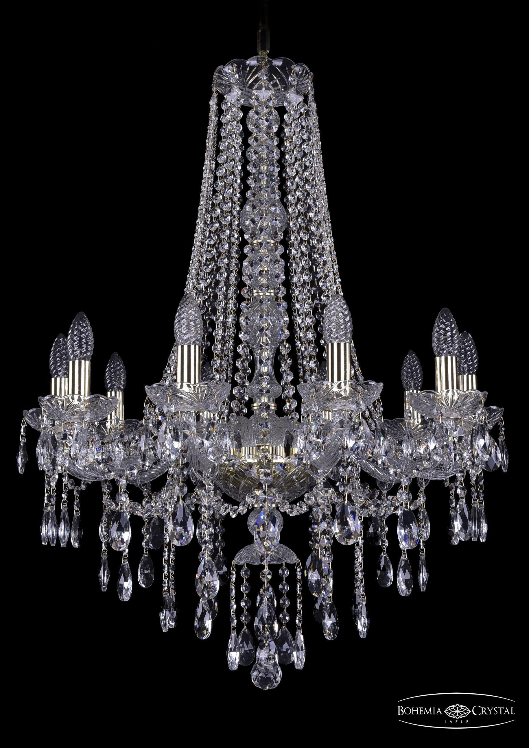 

Подвесная люстра Bohemia Ivele Crystal 1415/10/220/h-85/G