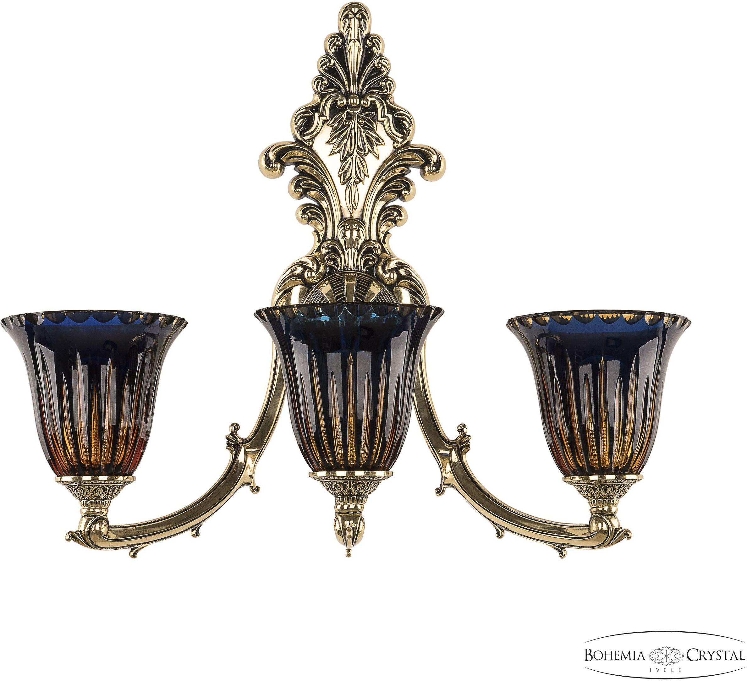 

Подвесная люстра Bohemia Ivele Crystal 7211B15/3/210 GB P2 U Amber-Blue/H-1K