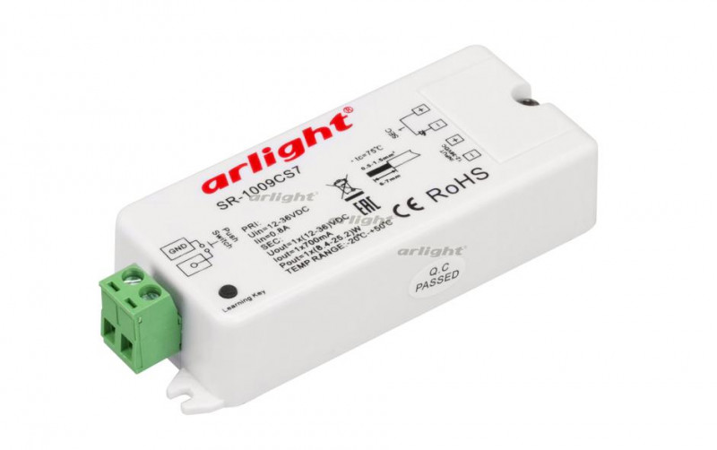 

Arlight Диммер тока SR-1009CS7 (12-36V, 1x700mA) [020962], Диммер тока SR-1009CS7 (12-36V, 1x700mA)