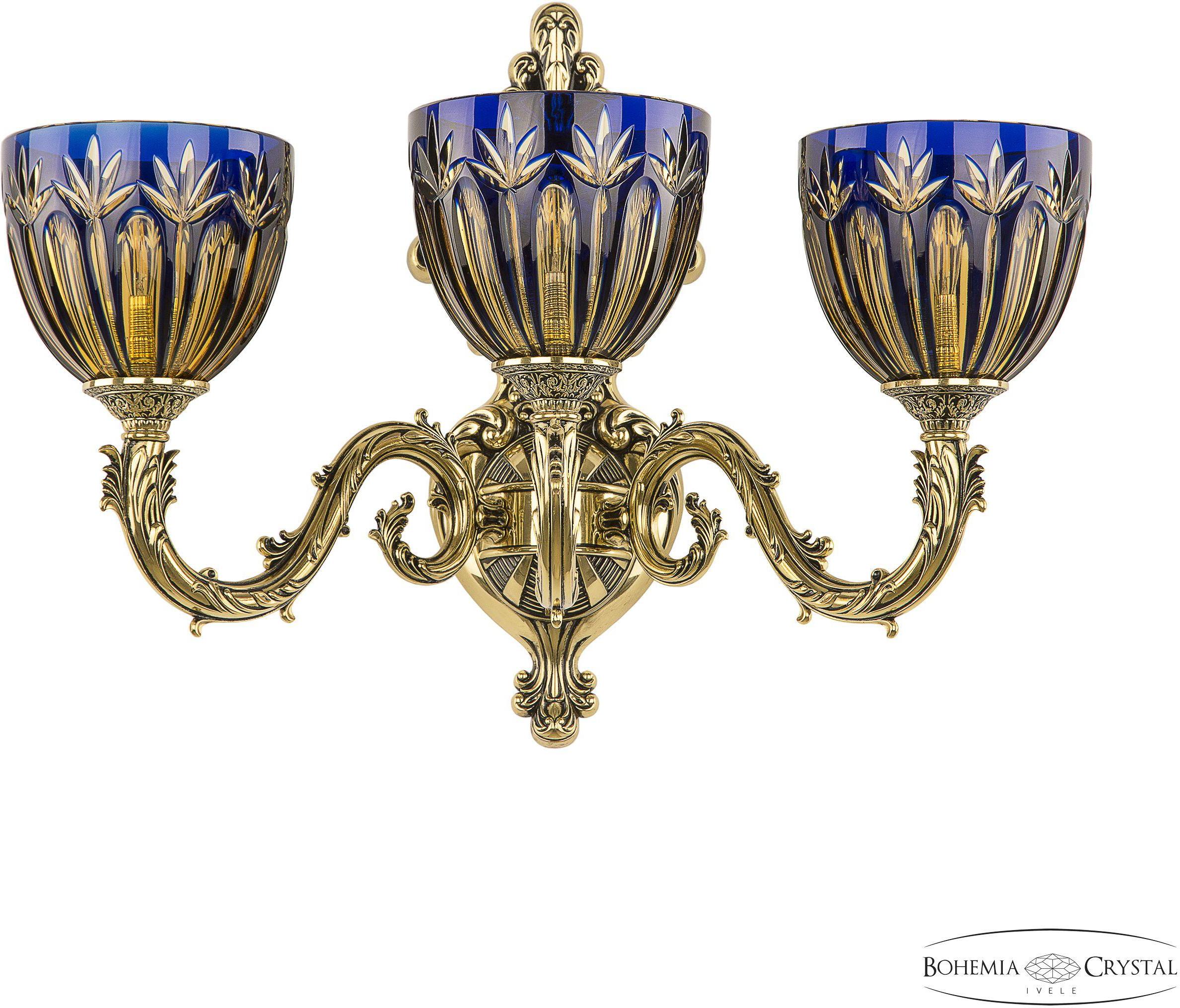 

Подвесная люстра Bohemia Ivele Crystal 7101B15/3/210 GB P1 U Amber-Blue/H-1I