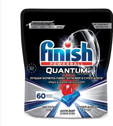 

Капсулы для посудомоечных машин Finish Quantum Ultimate 60 дойпак