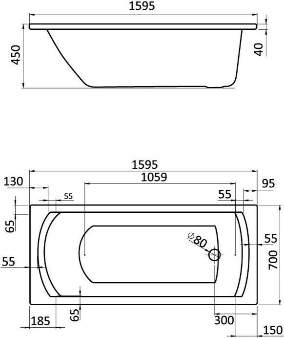 

Ванна Santek Монако 160x70 (1WH111977), Монако 160x70