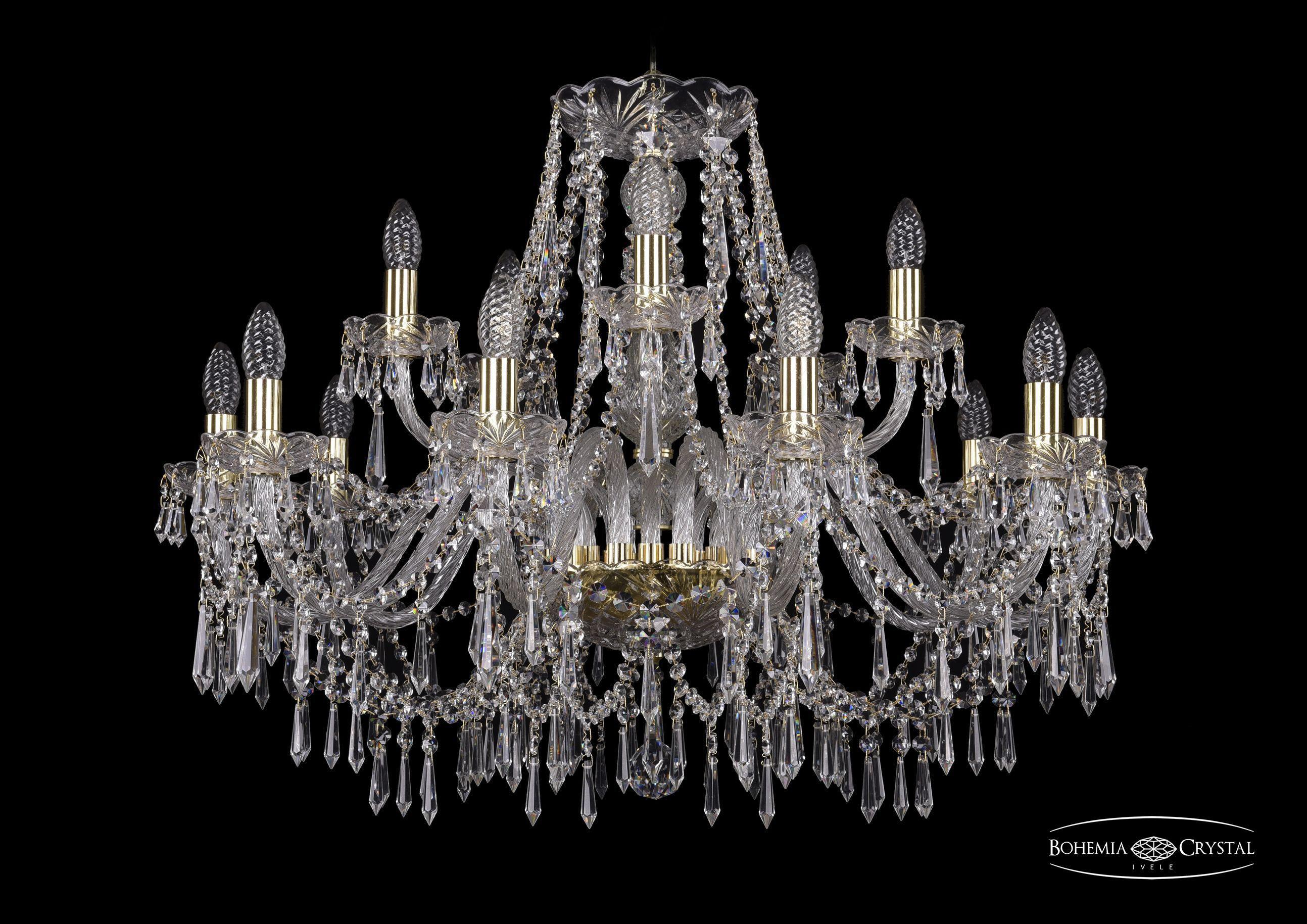 

Подвесная люстра Bohemia Ivele Crystal 1403/10+5/300/G