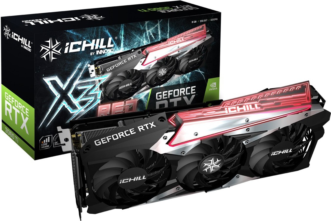 

(Inno3D GeForce RTX 3060 Ti iChill X3 Red (C306T3-08D6X-1671VA39))