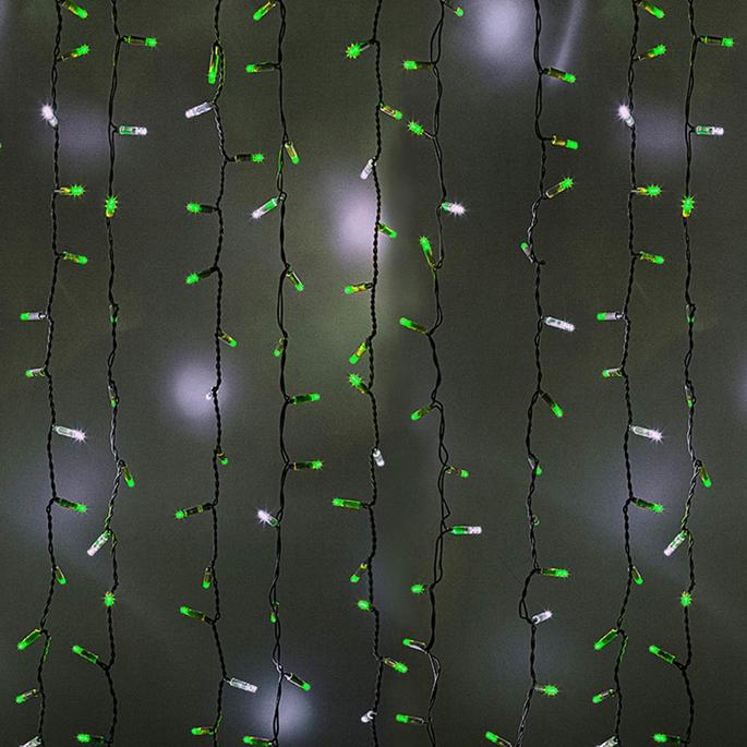 

Новогодняя гирлянда Neon-night Светодиодный Дождь 2x1.5m 360 LED Green [235-226], Дождь 2x1.5 м 360 LED