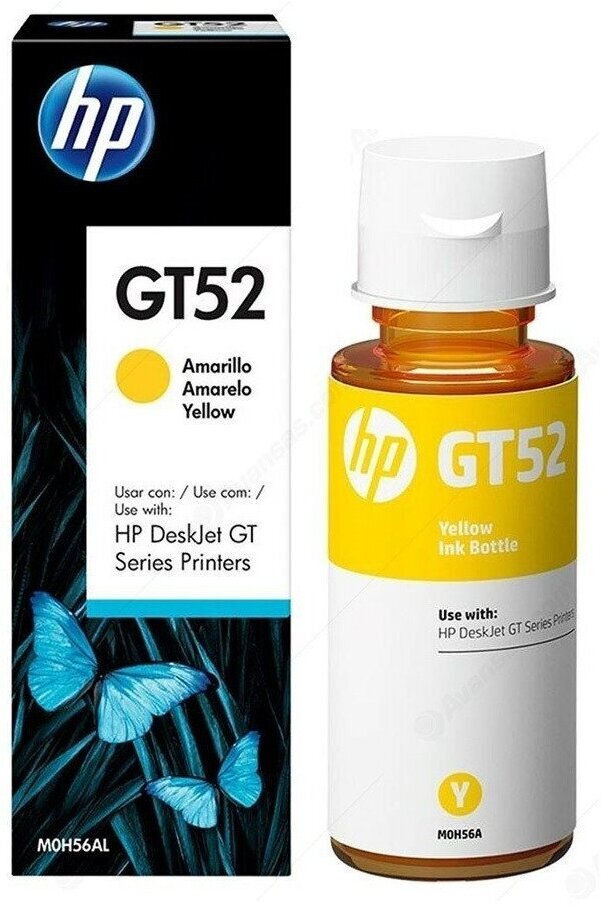 

Чернила HP GT52 [M0H56AE], Чернила HP GT52 желтые (M0H56AE)