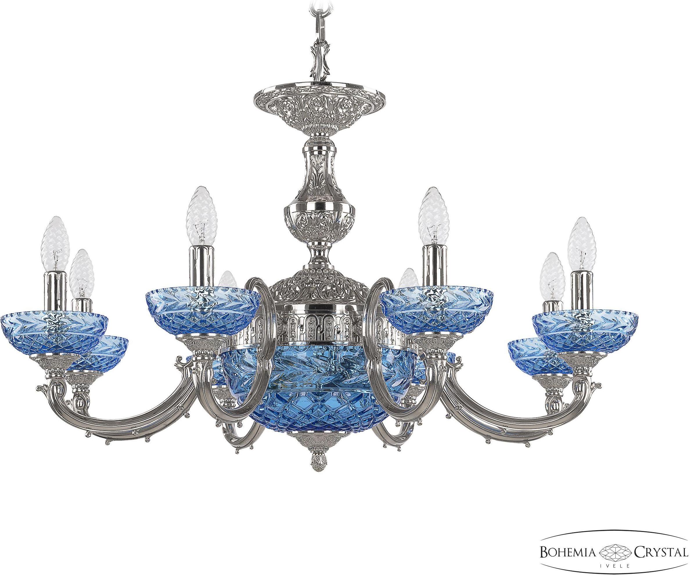 

Подвесная люстра Bohemia Ivele Crystal 72209P/8/210 Ni P Aquamarine/M-1F