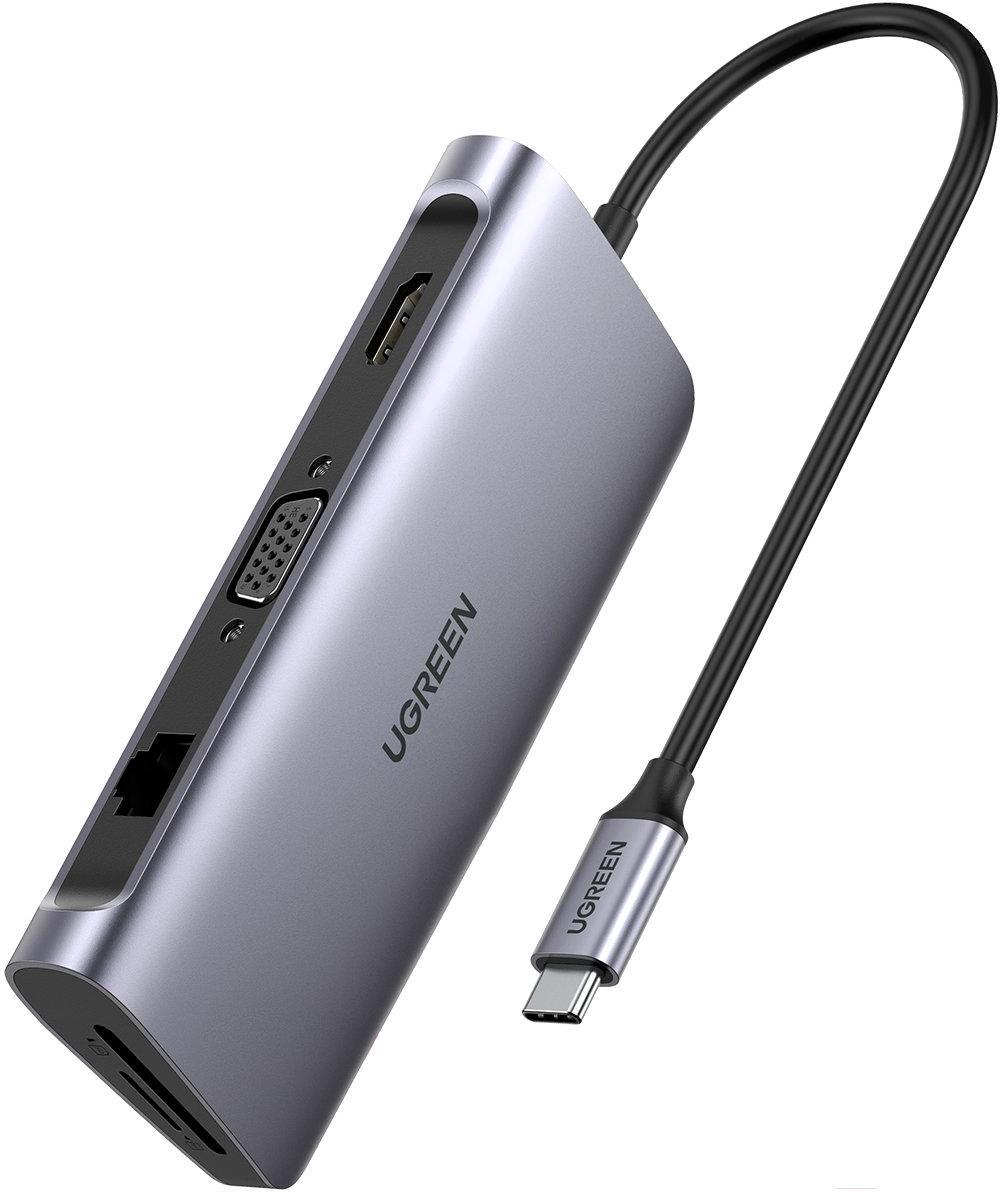

USB-хаб Ugreen CM179 серый (40873), USB-хаб Ugreen CM179 40873