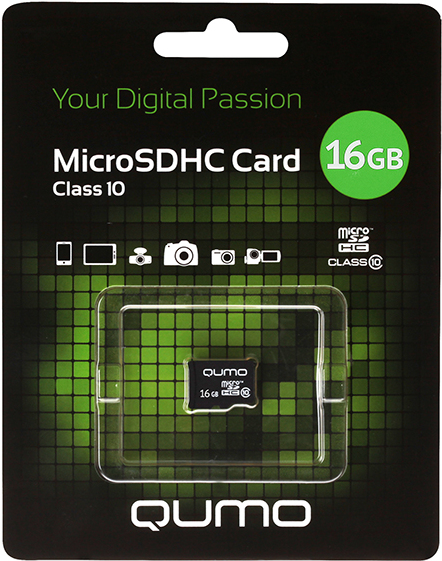 

Карта памяти QUMO microSDHC (Class 10) 16GB (QM16GMICSDHC10NA)