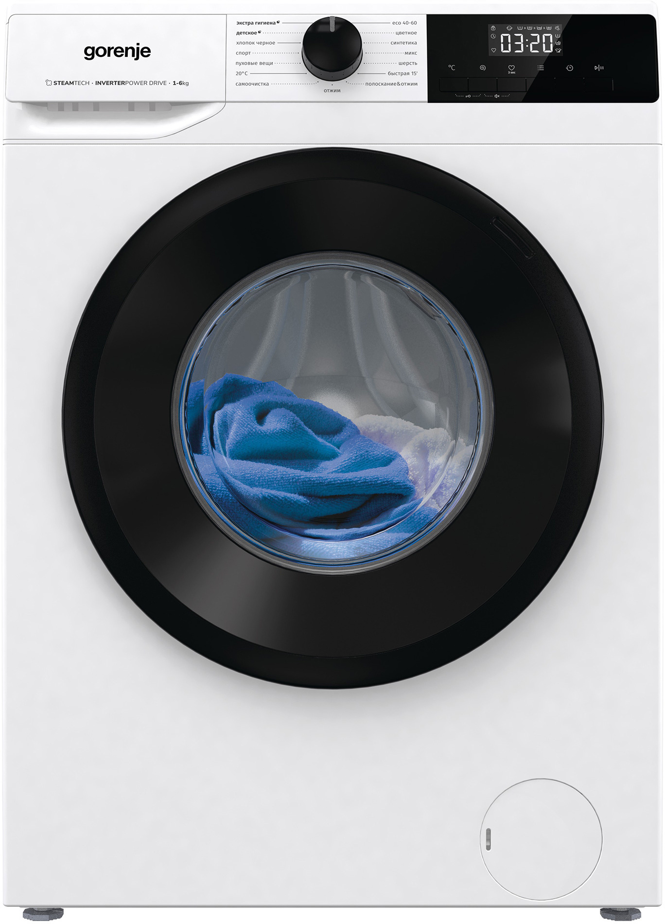 

Стиральная машина Gorenje W1NHPI62SCSIRV белый
