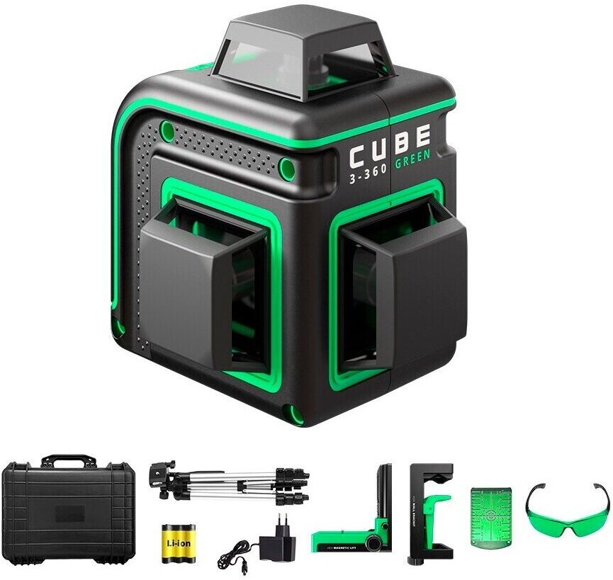 

Лазерный нивелир ADA Instruments Cube 3-360 Green Ultimate Edition [A00569], Лазерный нивелир ADA Instruments Cube 3-360 Green Ultimate Edition A00569