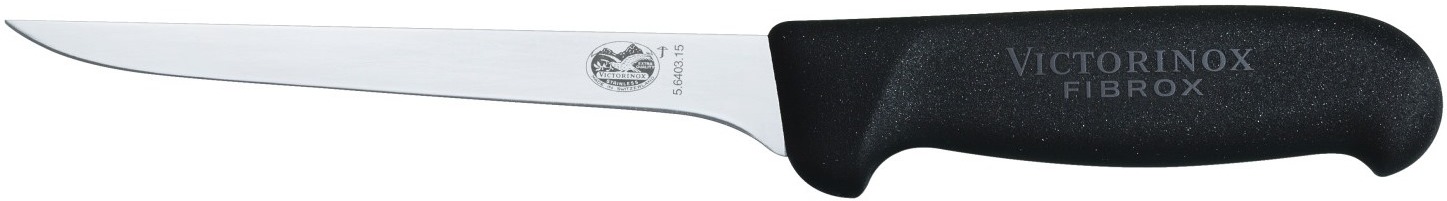 

Кухонный нож Victorinox Fibrox обвалочный 150мм черный [5.6403.15], Кухонный нож Victorinox Fibrox 5.6403.15