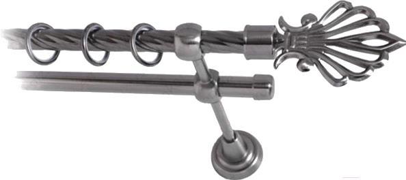 

Карниз Lm Decor Веер 006 2р витой 4м антрацит, Веер 006 2р витой 16мм 4.0м